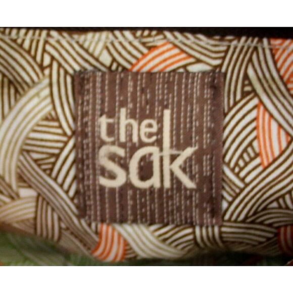 THE SAK TWO TONE BROWN GENUINE LEATHER X-BODY SHOULDER BAG HANDBAG CROSSBODY - Picture 10 of 10